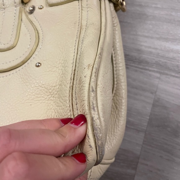 Cream Chloe handbag with gold color hardware AS IS - Picture 8 of 12